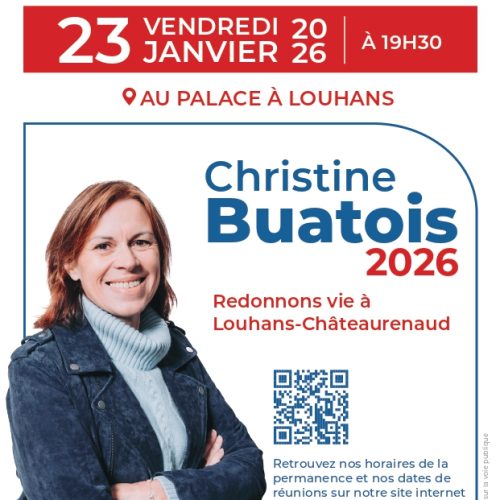 Réunion publique 23 Janvier 2026 Christine Buatois