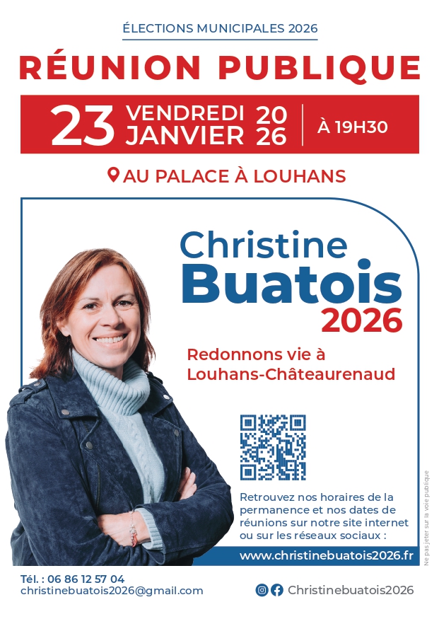 Réunion publique 23 Janvier 2026 Christine Buatois